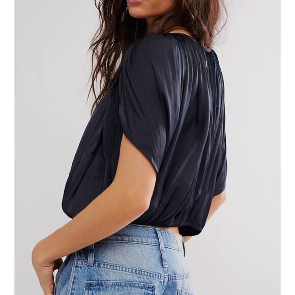 Free People Double Take Black Top - Size Small - Picture 1 of 5